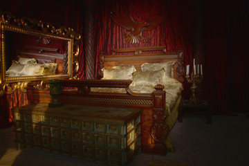 Interior of a vintage style bedroom