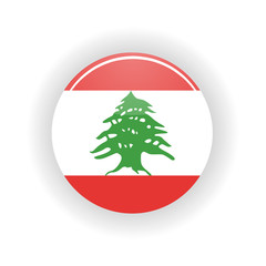 Lebanon icon circle isolated on white background. Beirut icon vector illustration