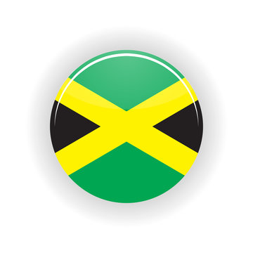 Jamaica icon circle isolated on white background. Kingston icon vector illustration