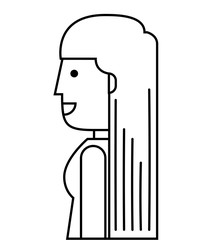 young woman isolated icon