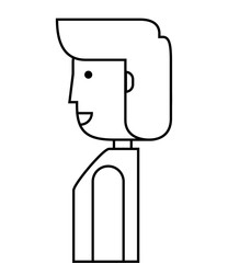young man isolated icon