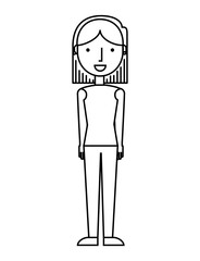 young woman isolated icon