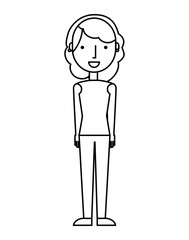 young woman isolated icon