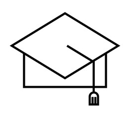 hat graduation isolated icon