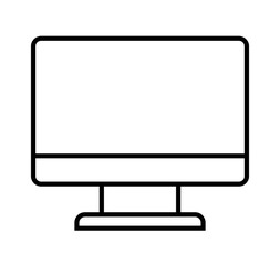 monitor computer desktop icon vector isolated design