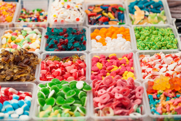 colorful candies  background. colorful fruit bonbon. jelly candi