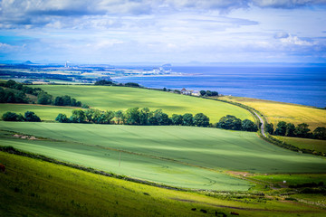 Scottish summer landscape, East Lothians, Scotland, UK