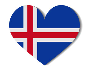 Fototapeta premium heart flag iceland