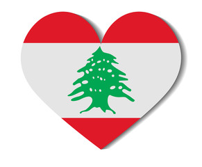 heart flag lebanon