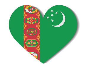 heart flag turkmenistan