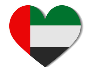 Fototapeta premium heart flag united arab