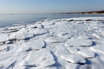 Winter seaside scenery