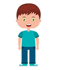 cute little boy isolated icon
