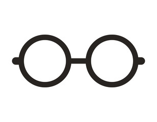 glasses nerd isolated icon