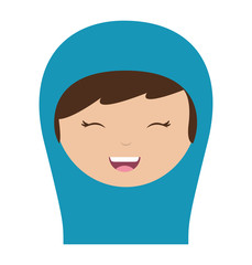 virgin mary character isolated icon