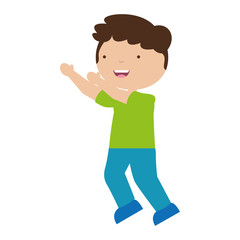 cute little boy isolated icon