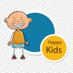 boy kids happy icon vector illustration graphic