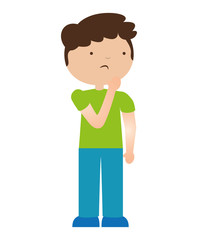 cute little boy isolated icon