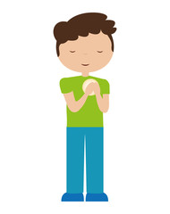 cute little boy isolated icon