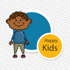 boy kids happy icon vector illustration graphic