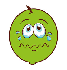 fruit character face isolated icon