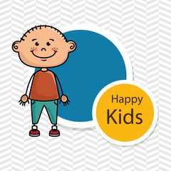 boy kids happy icon vector illustration graphic