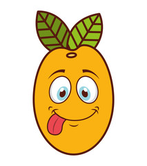 fruit character face isolated icon