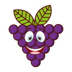 fruit character face isolated icon