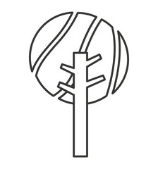 tree landscape field isolated icon