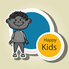 boy kids happy icon vector illustration graphic