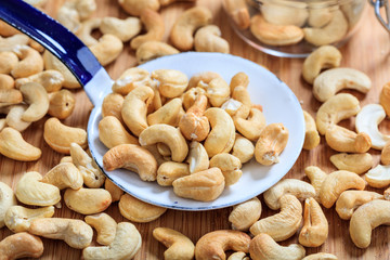Cashews and a ladle