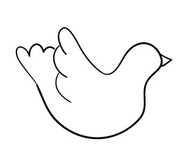dove bird isolated icon