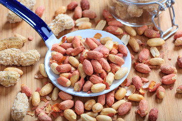Peanuts and a ladle