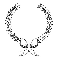 ribbon bown isolated icon