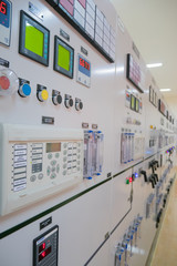 Control room of the hydro power plant .