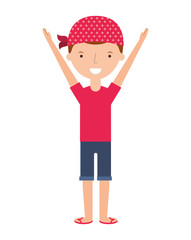 young man with summer fashion