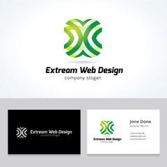 Fototapeta premium x logo, web design logo