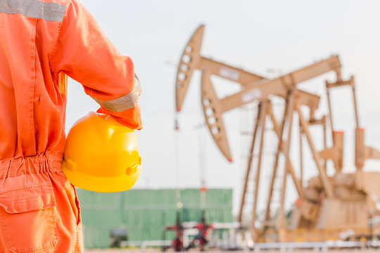 Hard Hat That Is Safety Equipment In Oilfield