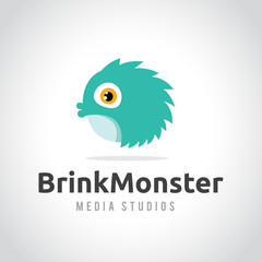 Monster logo, Brink Monster logo,bird logo template.