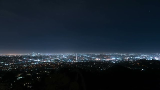 Los Angeles Skyline 67 Night Time Lapse Griffith Park
