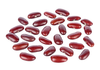 Red bean isolated on white background..