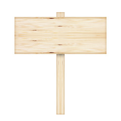 Wooden sign isolated on white