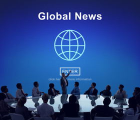 Global News Online Technology Update Concept