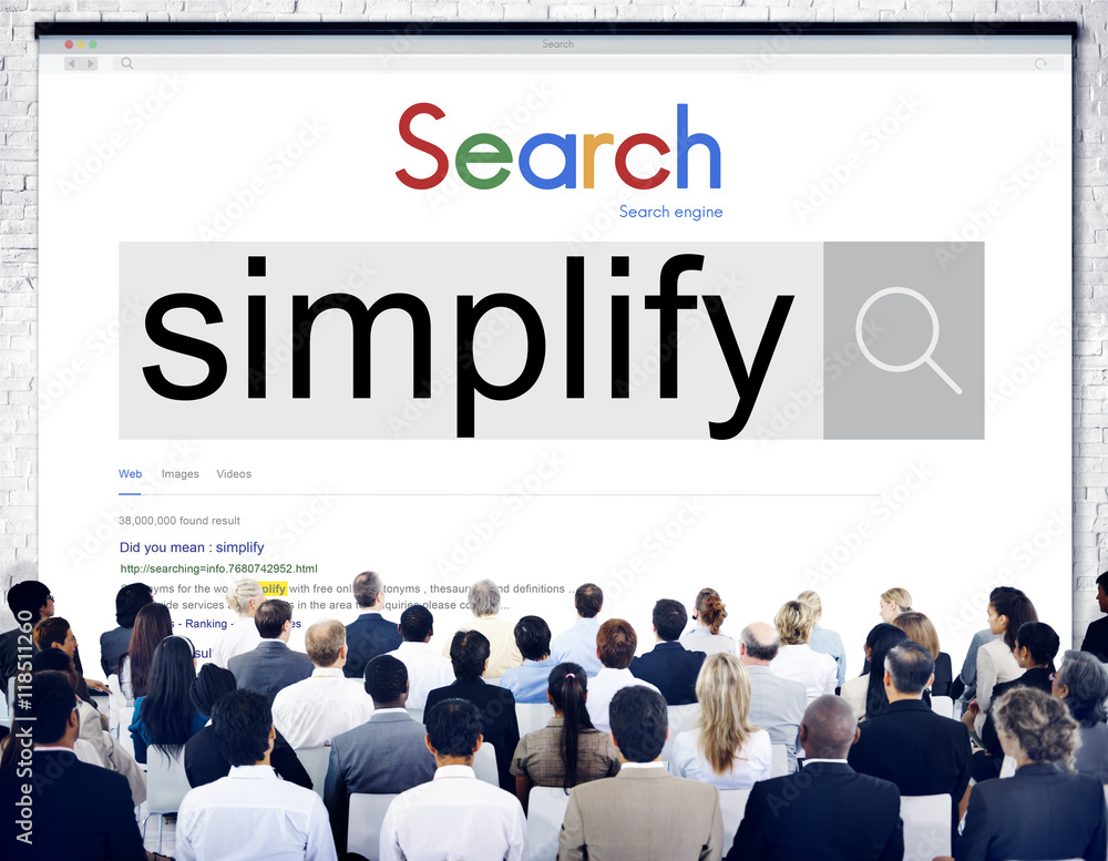 Poster simplify clarify easy simple concept