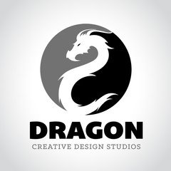 Dragon Vector Logo Template.