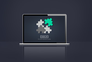 Teamwork Partnership Cooperation Jigsaw Concept
