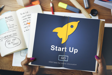 Start up Launch Homepage New Business Concept