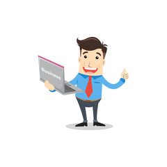 business man with laptop