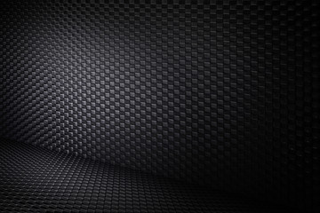 Naklejka premium black metal with empty space background