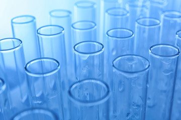 Test tubes, blue toned